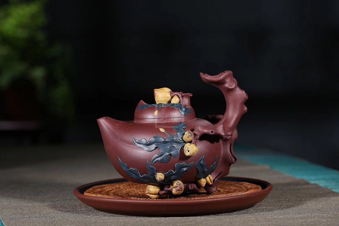 《多子多?！芬伺d紫砂壺高級工藝美術師純手工底槽青中壺茶具泡茶壺創新壺